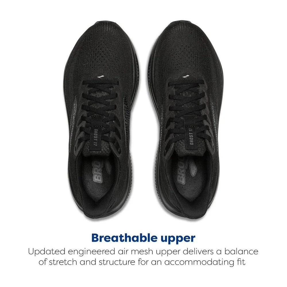 Brooks Men's Ghost 17 Black/Black/Ebony 110442-1D-020